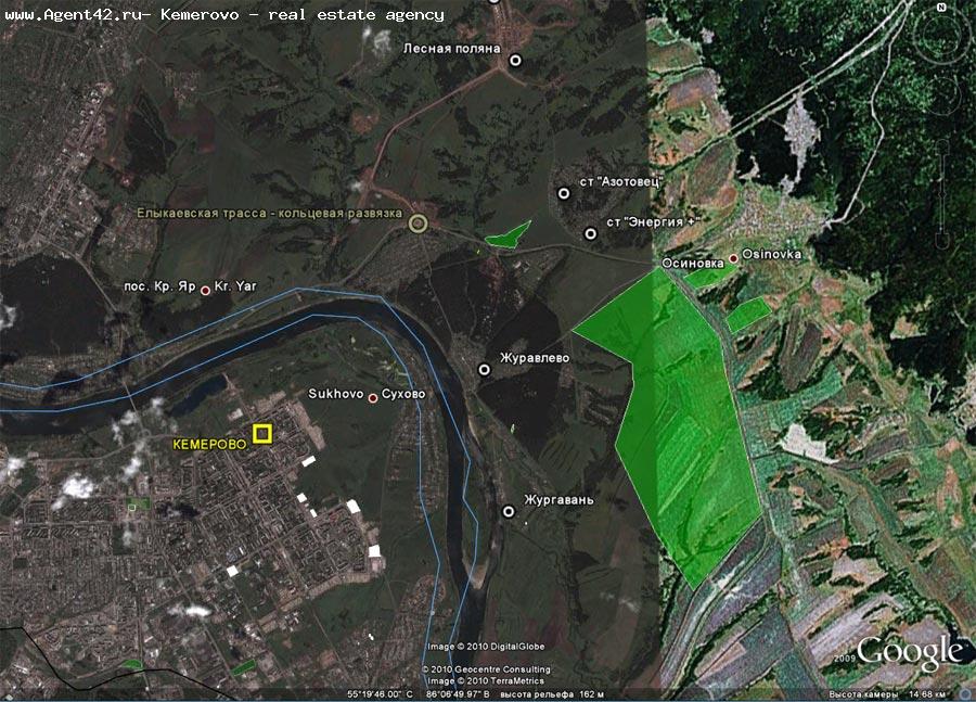 Карта кемеровской области со спутника